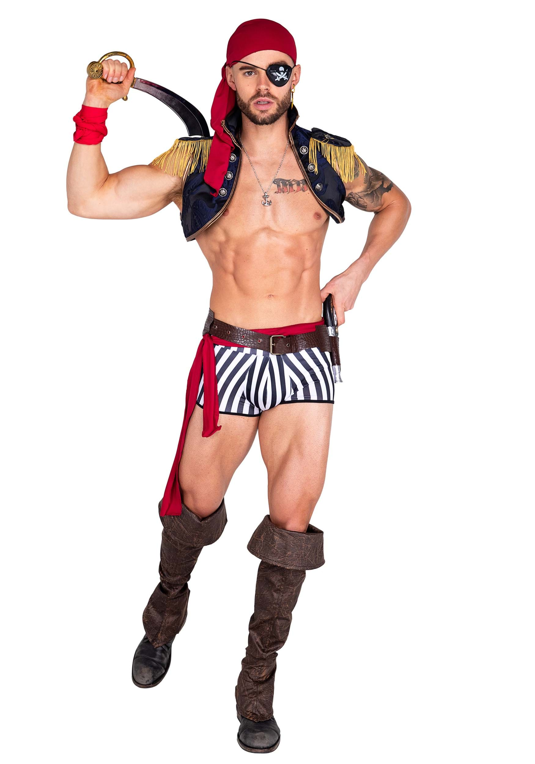 Image of Men's Captain Hunk Sexy Costume ID RO5033-M