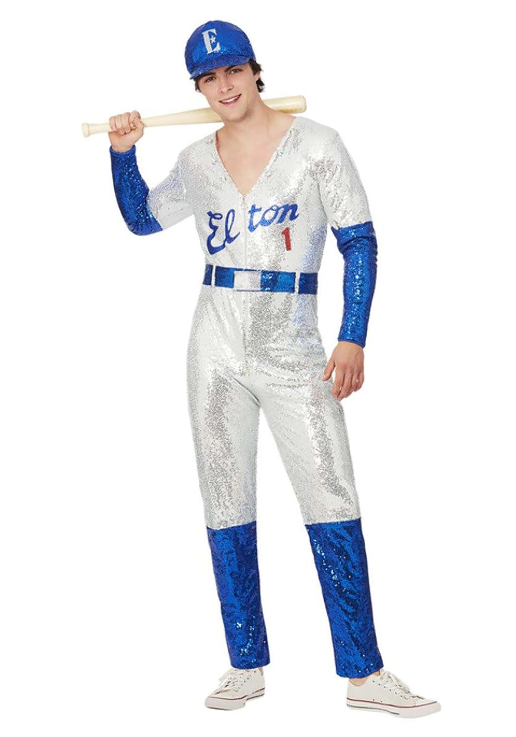 Image of Men's Elton John Deluxe Sequin Baseball Costume ID SM51517-L