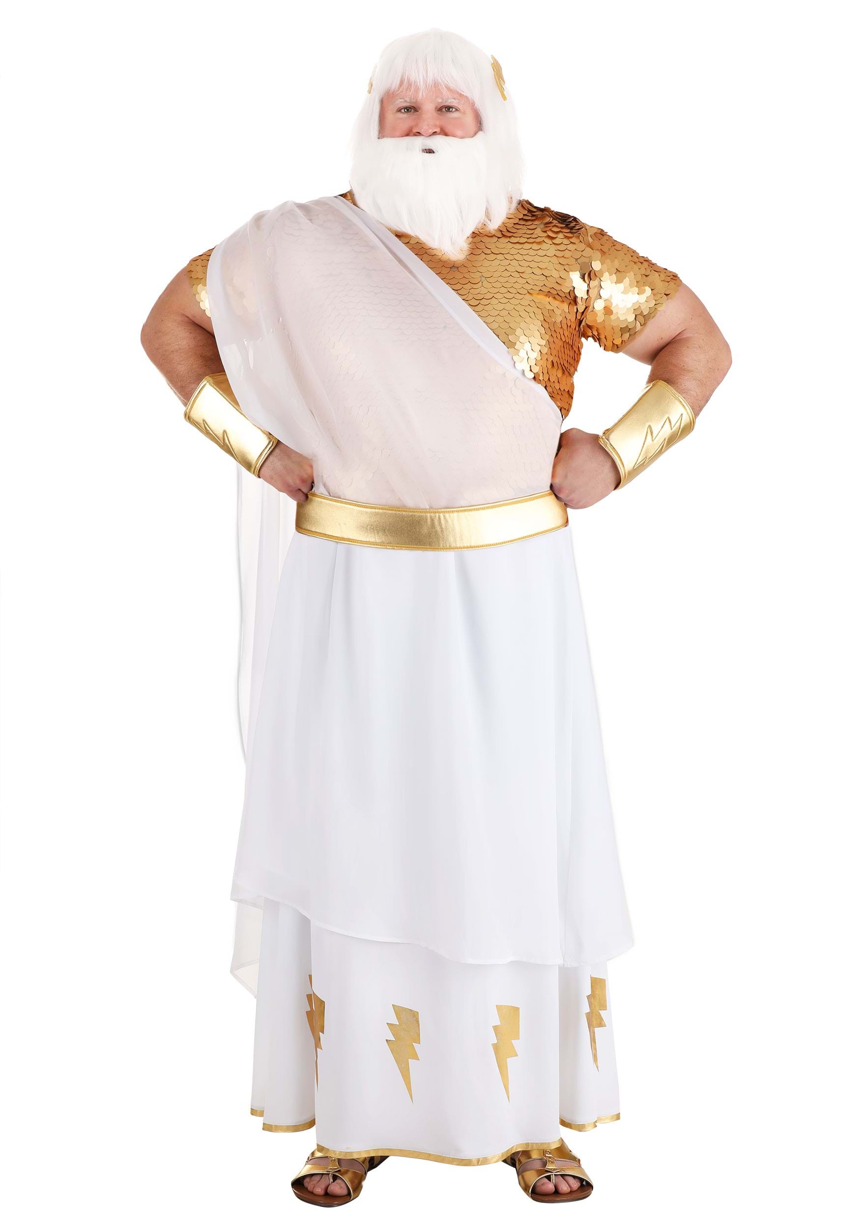 Image of Men's Plus Size Deluxe Zeus Costume ID FUN3380PL-2X