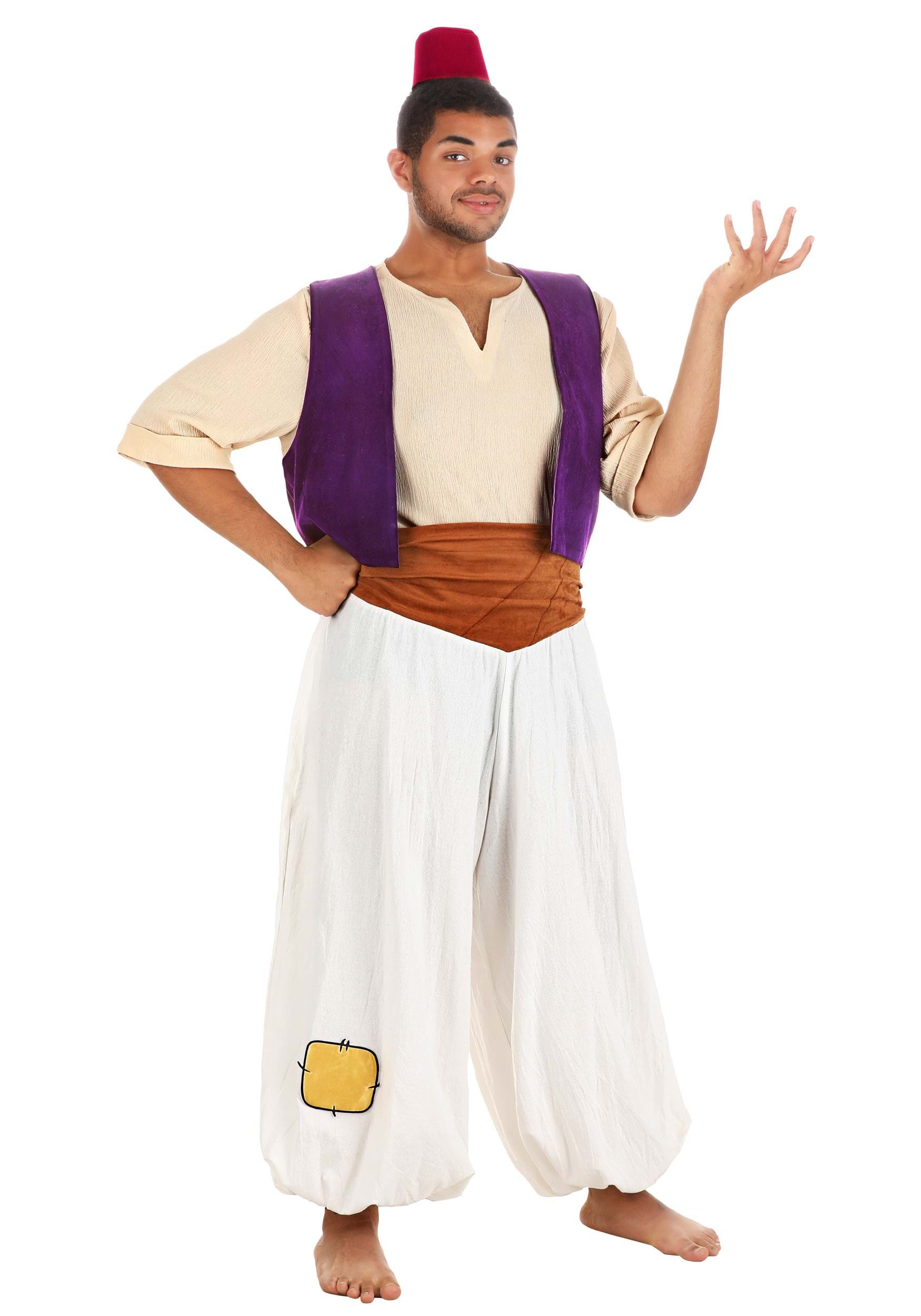 Image of Men's Plus Size Disney Aladdin Deluxe Costume ID FUN4699PL-2X