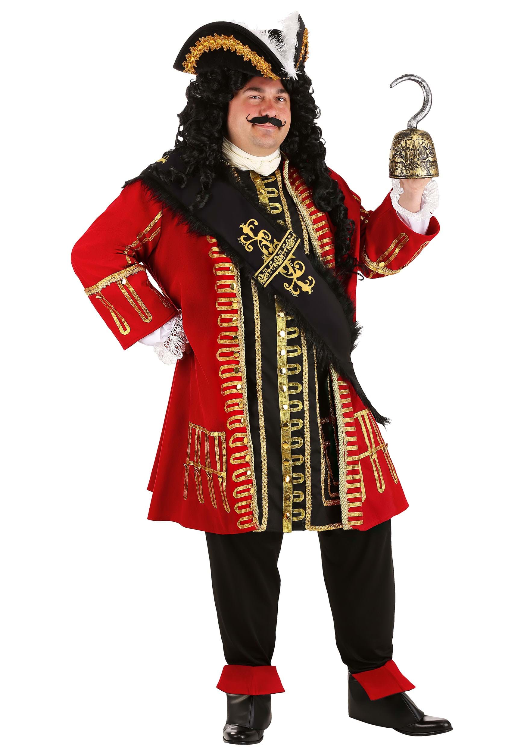 Image of Men's Plus Size Elite Captain Hook Costume ID FUN1199PL-3X