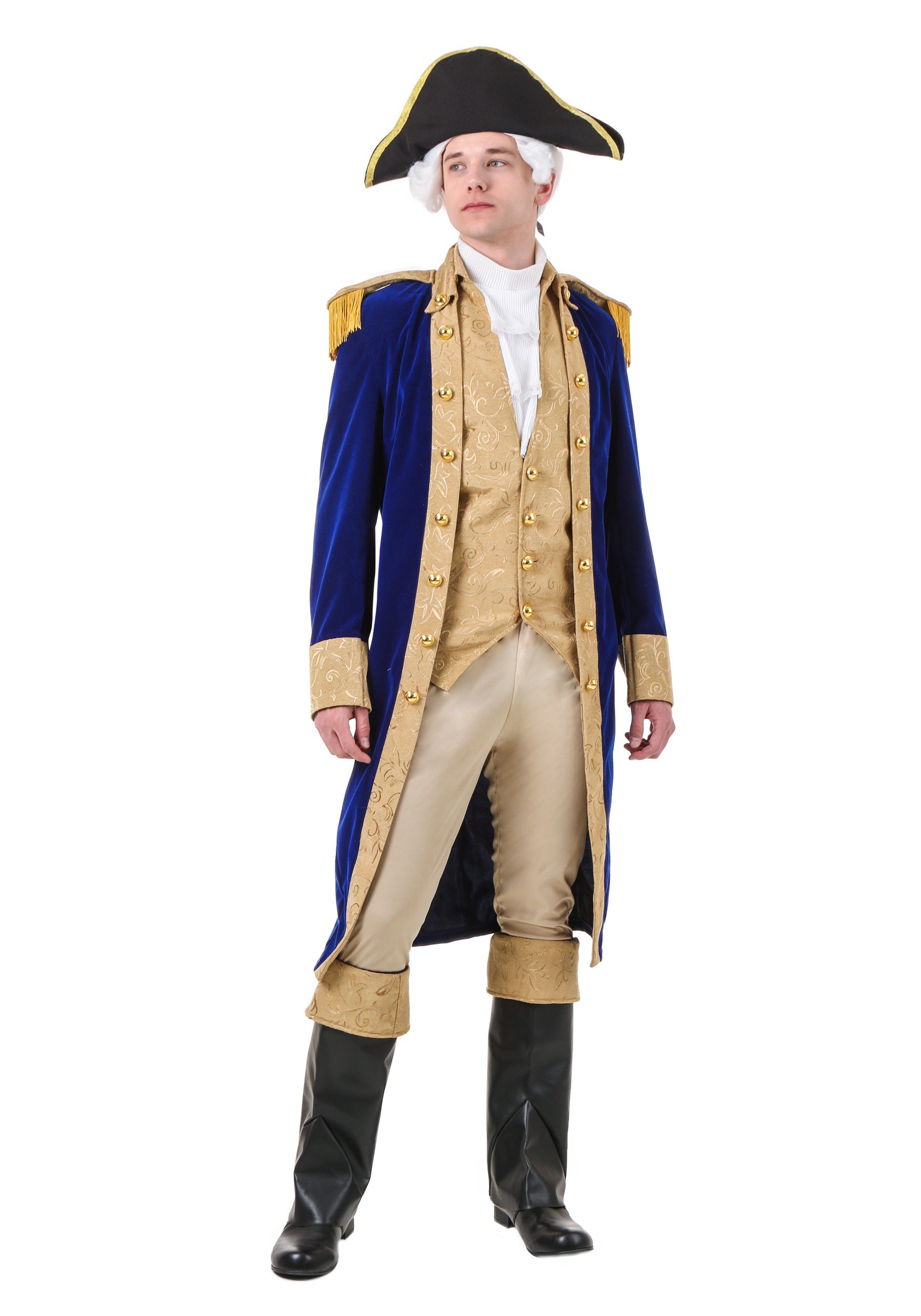 Image of Men's Plus Size George Washington Costume ID FUN2332PL-5X