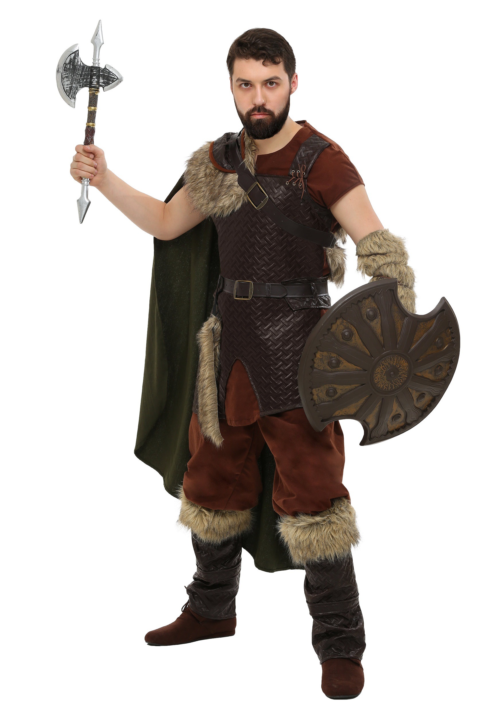 Image of Men's Plus Size Nordic Viking Costume ID FUN2956PL-4X