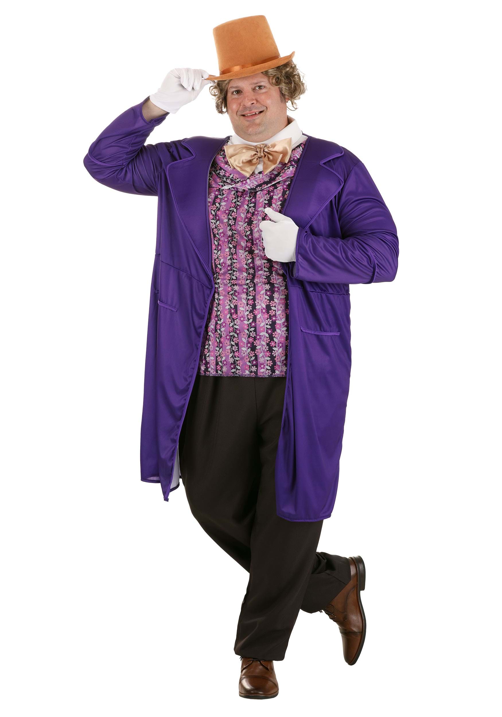 Image of Men's Plus Size Willy Wonka Men's Costume ID JLJLF1010PL-2X