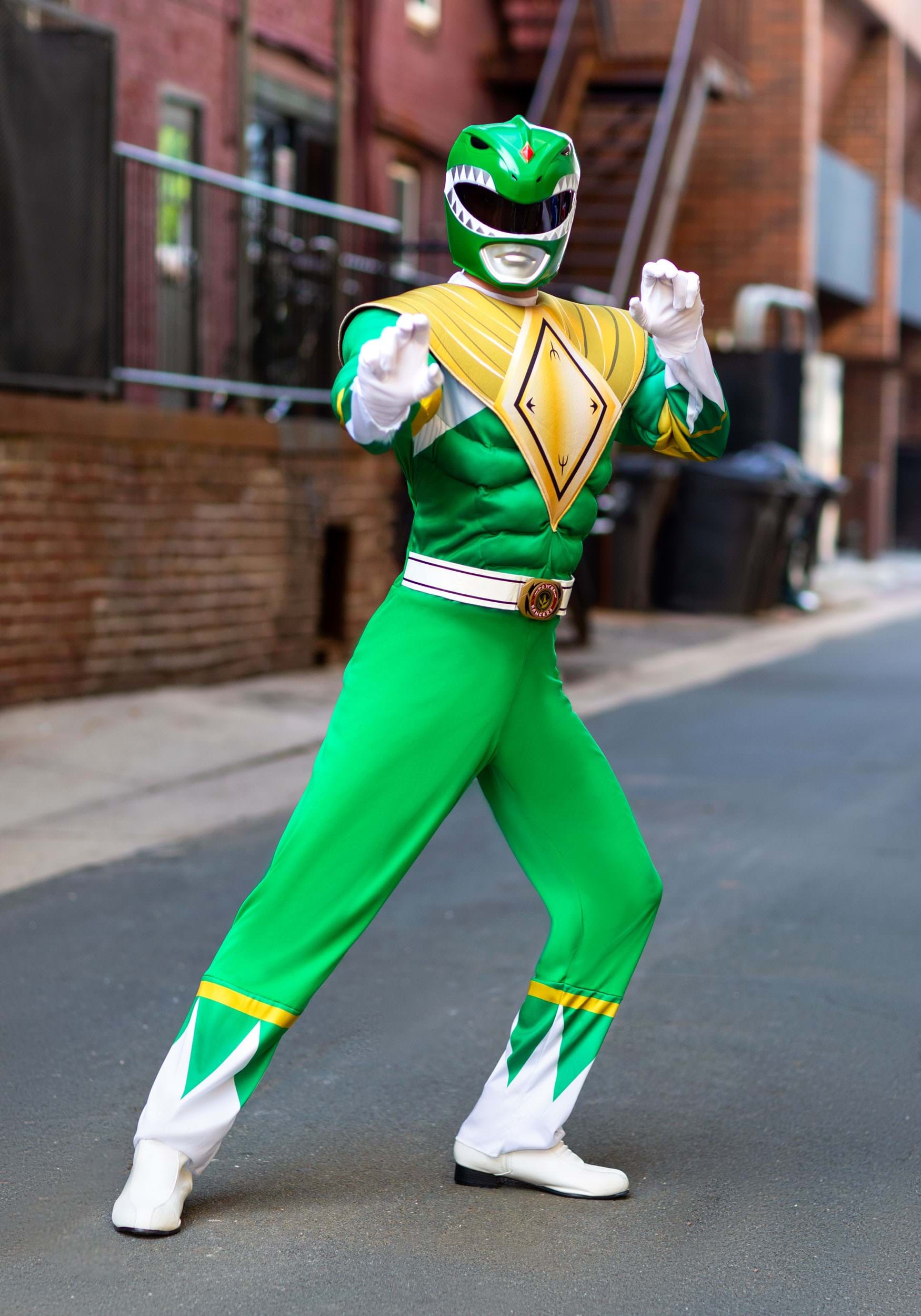 Image of Men's Power Rangers Green Ranger Costume ID DI79736-M