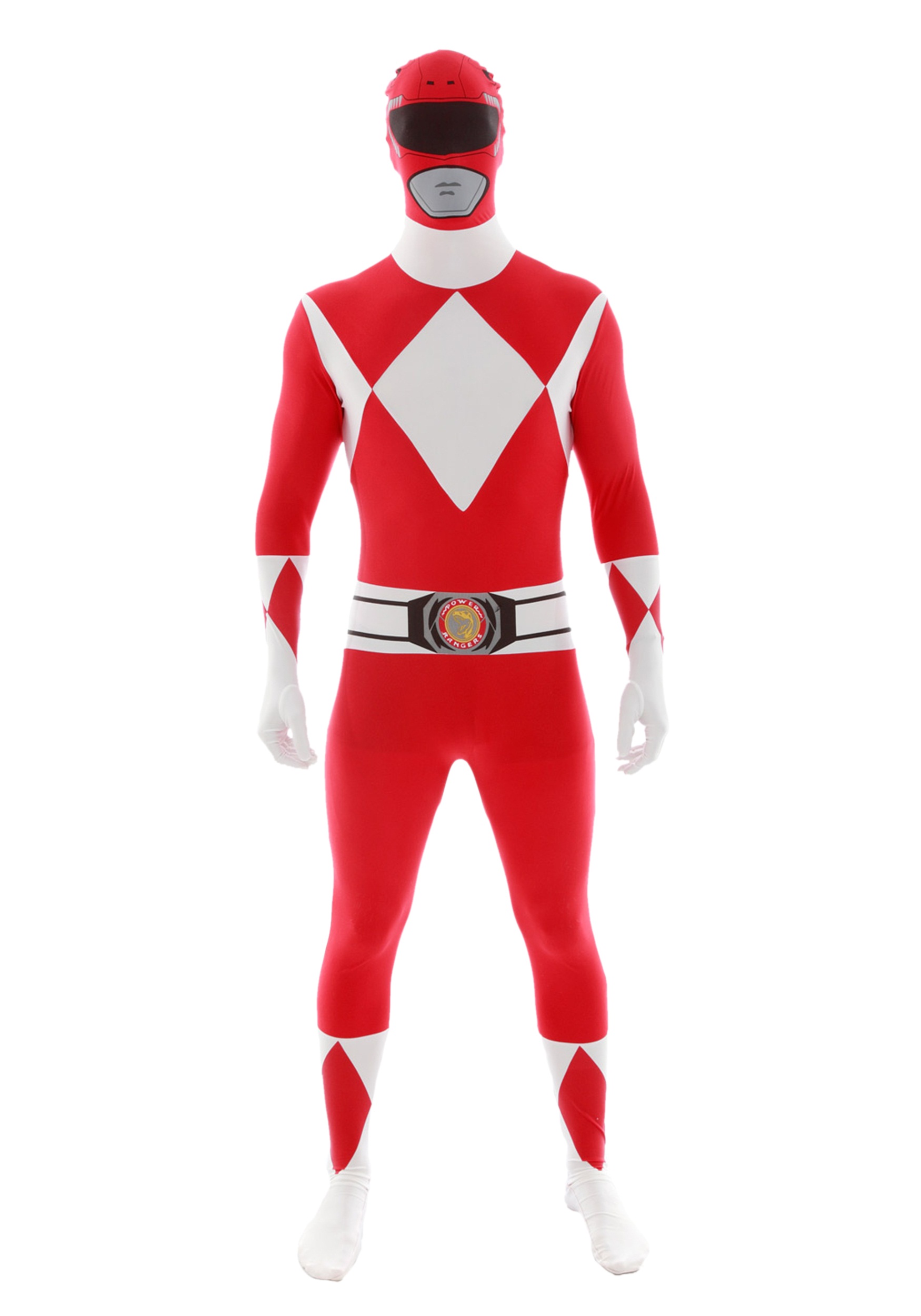 Image of Men's Power Rangers Morphsuit Costume ID MPMLPRRM-S