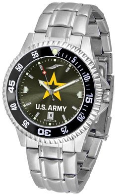 Image of Men's US Army Competitor Steel AnoChrome Color Bezel Watch