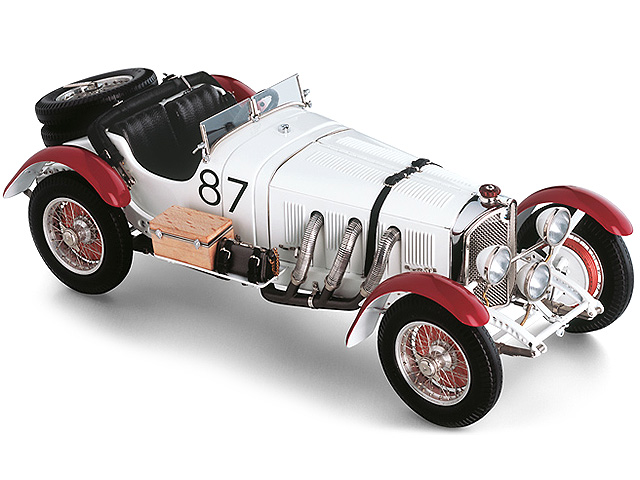 Image of Mercedes Benz SSKL 87 Rudolf Caracciola "White Elephant" Mille Miglia (1931) 1/18 Diecast Model Car by CMC