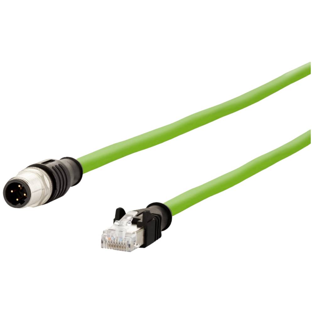 Image of Metz Connect 142M4D15100 M12 Network cable patch cable CAT 5e S/UTP 1000 m Green PUR coating Acid-resistant