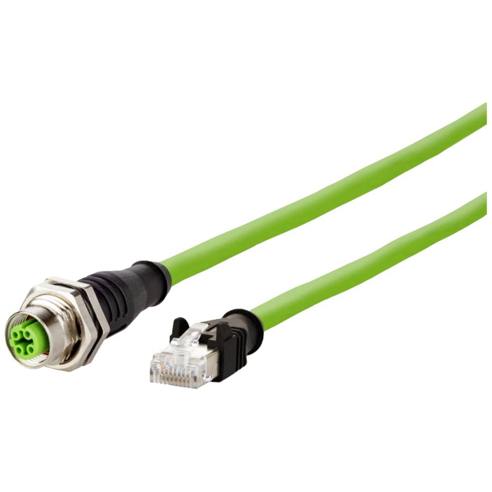 Image of Metz Connect 142M4D25100 M12 Network cable patch cable CAT 5e S/UTP 1000 m Green PUR coating Acid-resistant