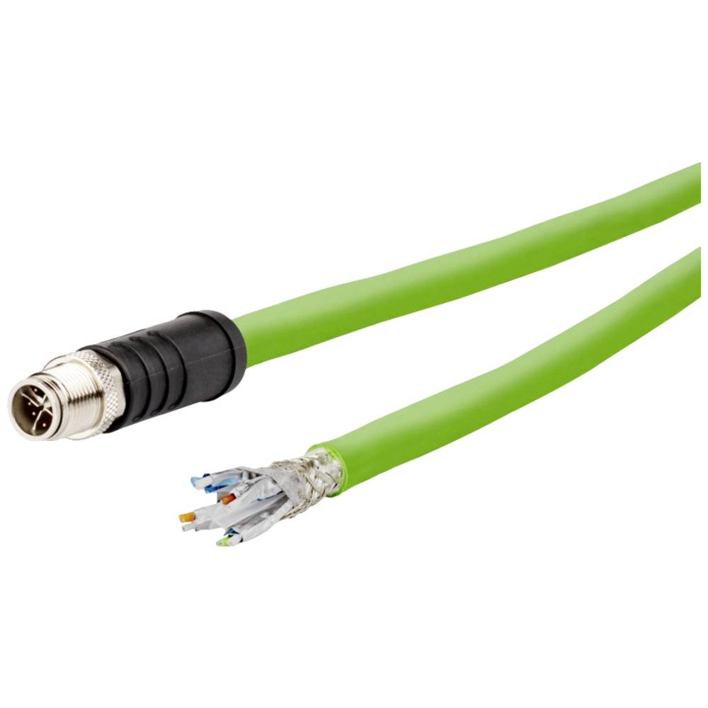 Image of Metz Connect 142M6X10050 M12 Network cable patch cable CAT 6A SF/UTP 500 m Green PUR coating Acid-resistant