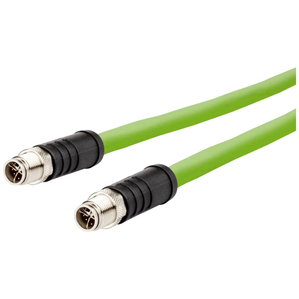 Image of Metz Connect 142M6X11010 M12 Network cable patch cable CAT 6A SF/UTP 100 m Green PUR coating Acid-resistant