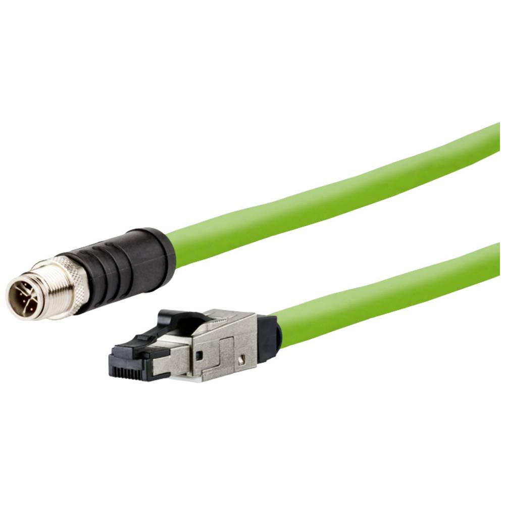 Image of Metz Connect 142M6X18050 M12 Network cable patch cable CAT 6A SF/UTP 500 m Green PUR coating Acid-resistant