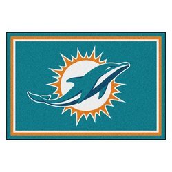 Image of Miami Dolphins Floor Rug - 5x8