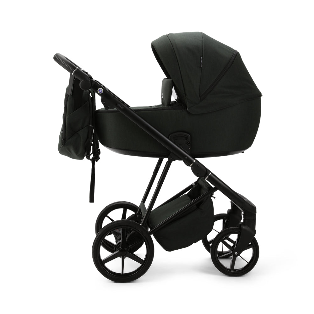 Image of Milano Evo Green- Chassis Carry Cot Seat Unit & Accessories Green