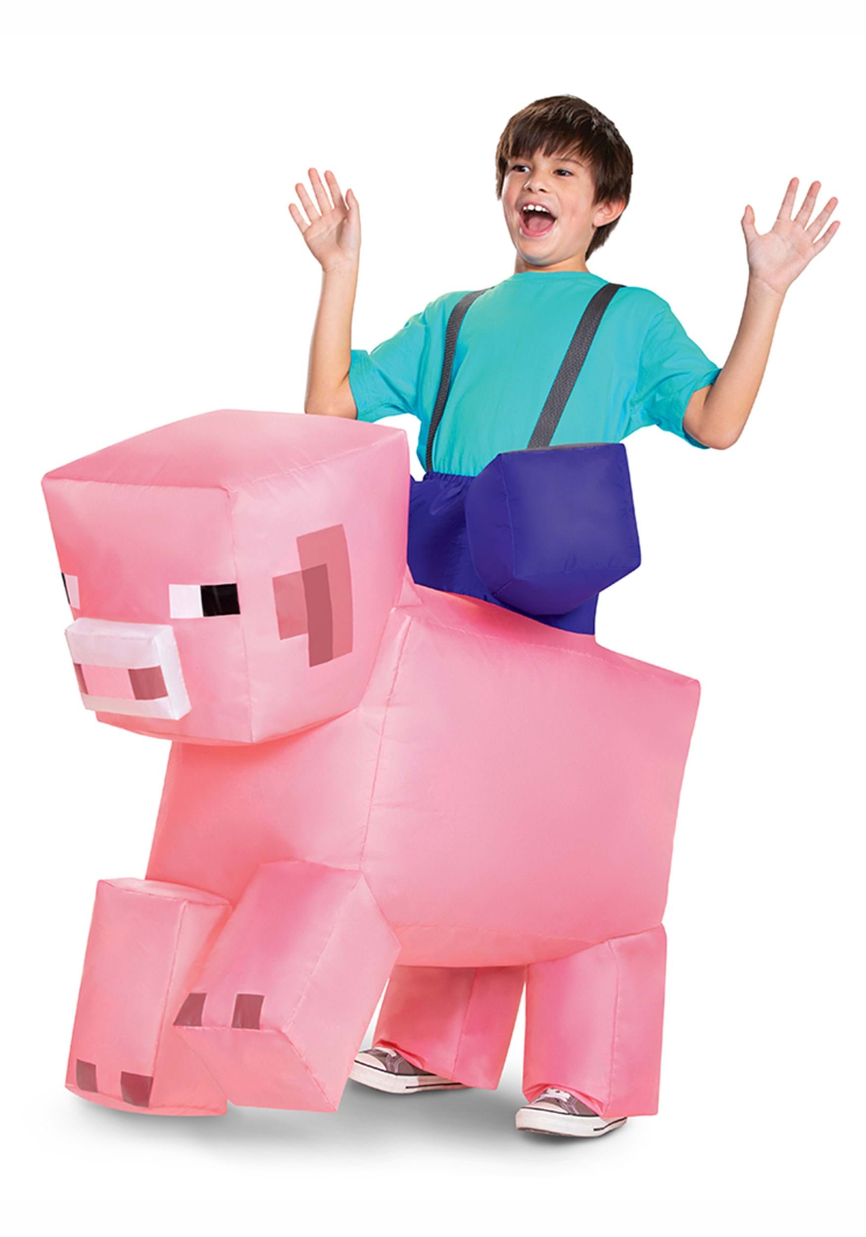 Image of Minecraft Ride-On Inflatable Pig Costume for Kids ID DI116899-ST
