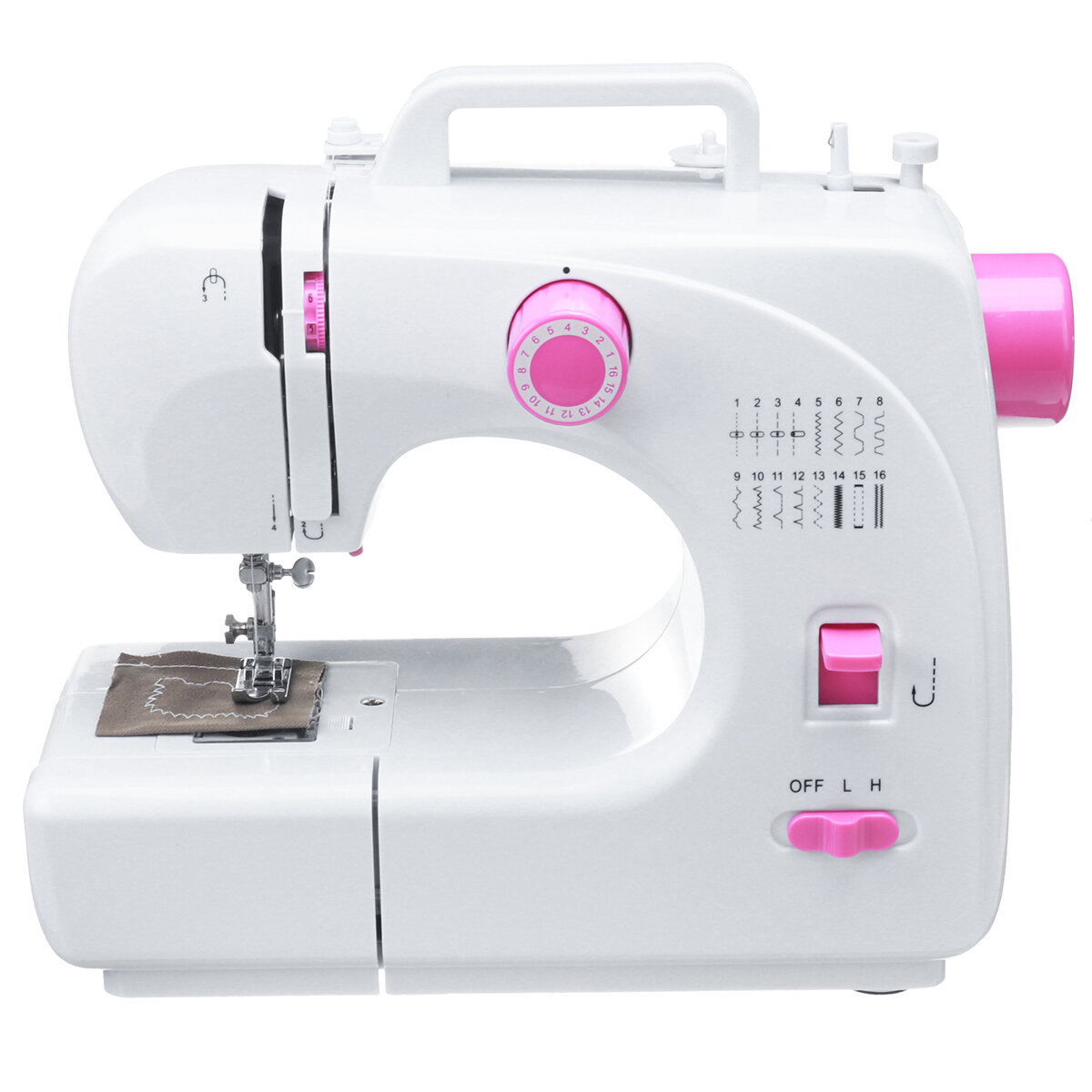 Image of Mini 16 Stitches Electric Sewing Machine Portable Multifunction Clothes Pillowcases Sheets Sewing Machine