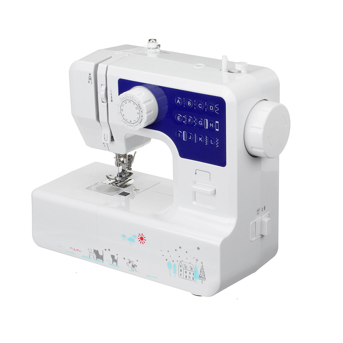 Image of Mini Desktop Electric Sewing Machine 12 Stitches Household Tailor DIY Clothes