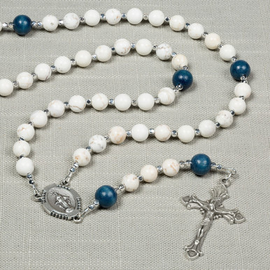 Image of Miraculous Medal Magnesite Rosary