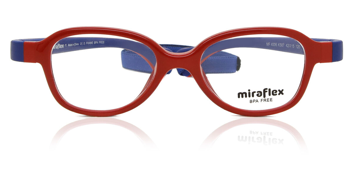 Image of Miraflex MF4006 para Criança K587 Óculos de Grau Vermelhos para Criança BRLPT