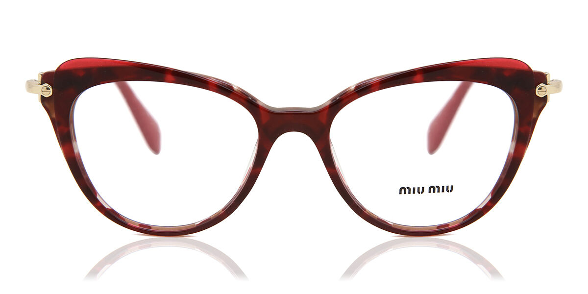 Image of Miu Miu MU01QV 1101O1 50 Lunettes De Vue Femme Rouges (Seulement Monture) FR