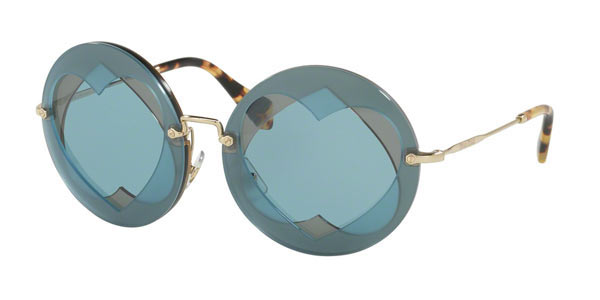 Image of Miu Miu MU01SS VA06P2 Óculos de Sol Dourados Feminino BRLPT