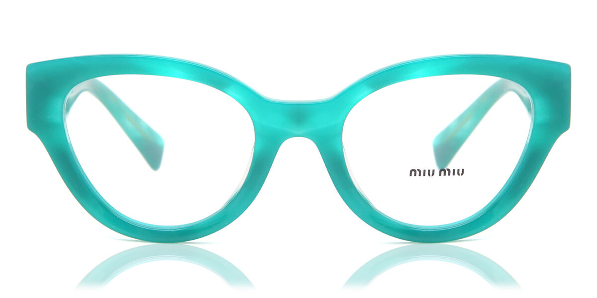Image of Miu Miu MU01VV 15H1O1 Óculos de Grau Verdes Feminino PRT