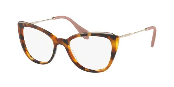 Image of Miu Miu MU02QV VX81O1 Óculos de Grau Tortoiseshell Feminino BRLPT