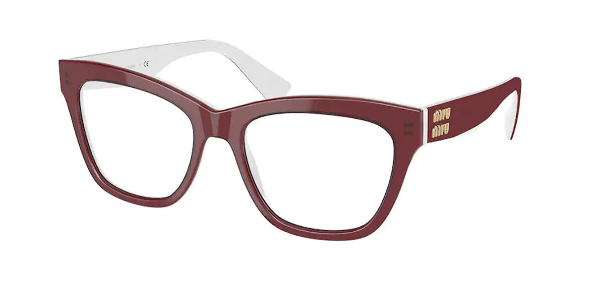 Image of Miu Miu MU03UV 10D1O1 Gafas Recetadas para Mujer Rojas ESP