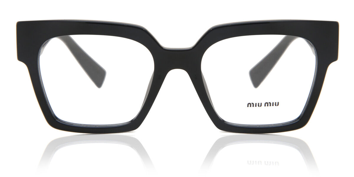 Image of Miu Miu MU04UV 1AB1O1 52 Svarta Glasögon (Endast Båge) Kvinna SEK