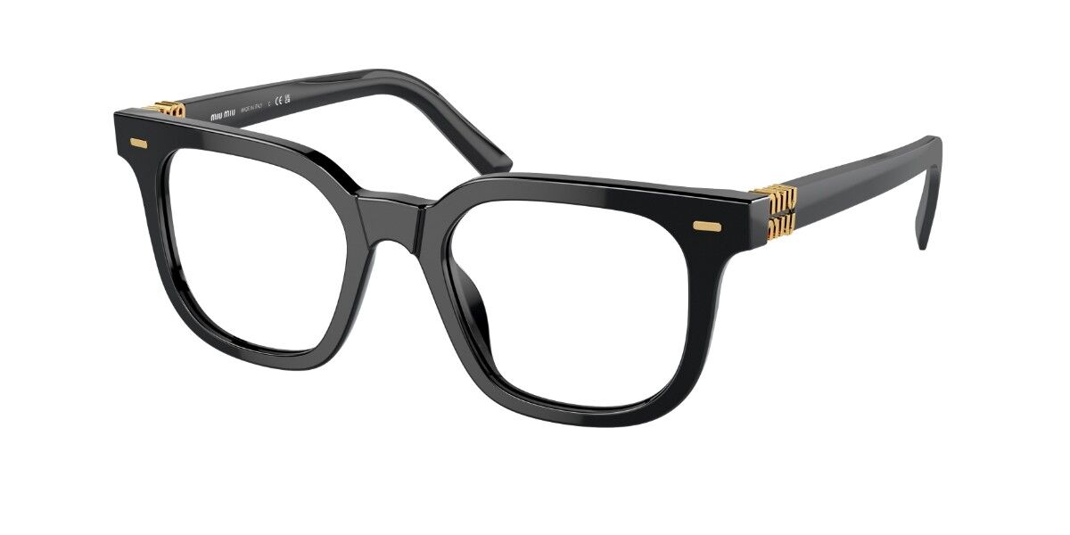 Image of Miu Miu MU06XV 16K1O1 49 Czarne Damskie Okulary Korekcyjne PL