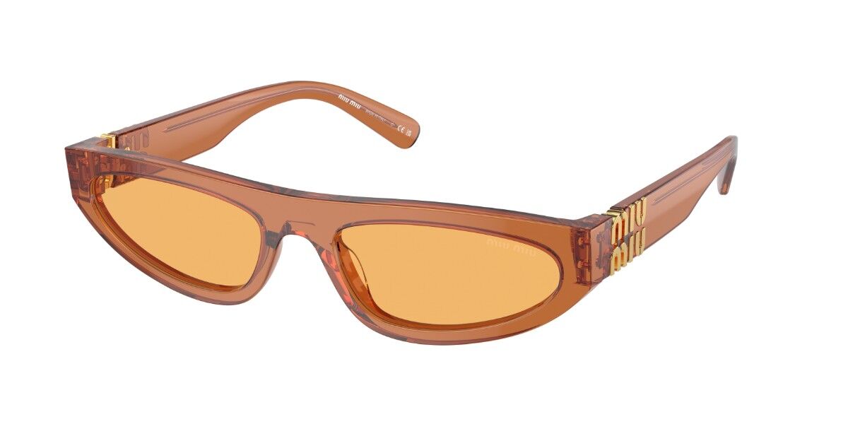 Image of Miu Miu MU07ZS 15T0B7 56 Lunettes De Soleil Femme Marrons FR