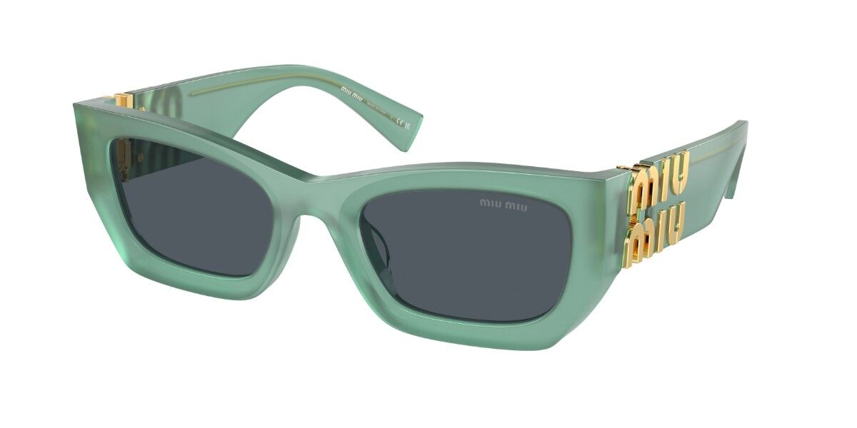 Image of Miu Miu MU09WS 19L09T 53 Lunettes De Soleil Femme Vertes FR