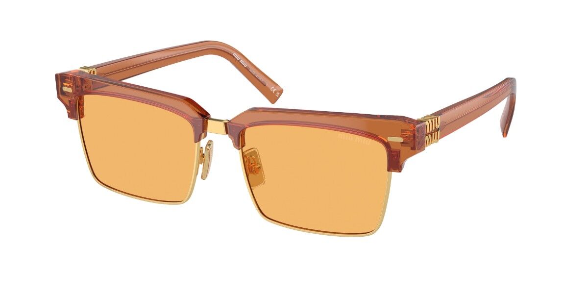 Image of Miu Miu MU10ZS 15T0B7 54 Lunettes De Soleil Femme Marrons FR