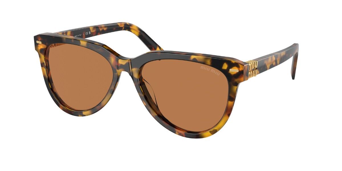 Image of Miu Miu MU12ZS VAU01T 56 Lunettes De Soleil Femme Tortoiseshell FR