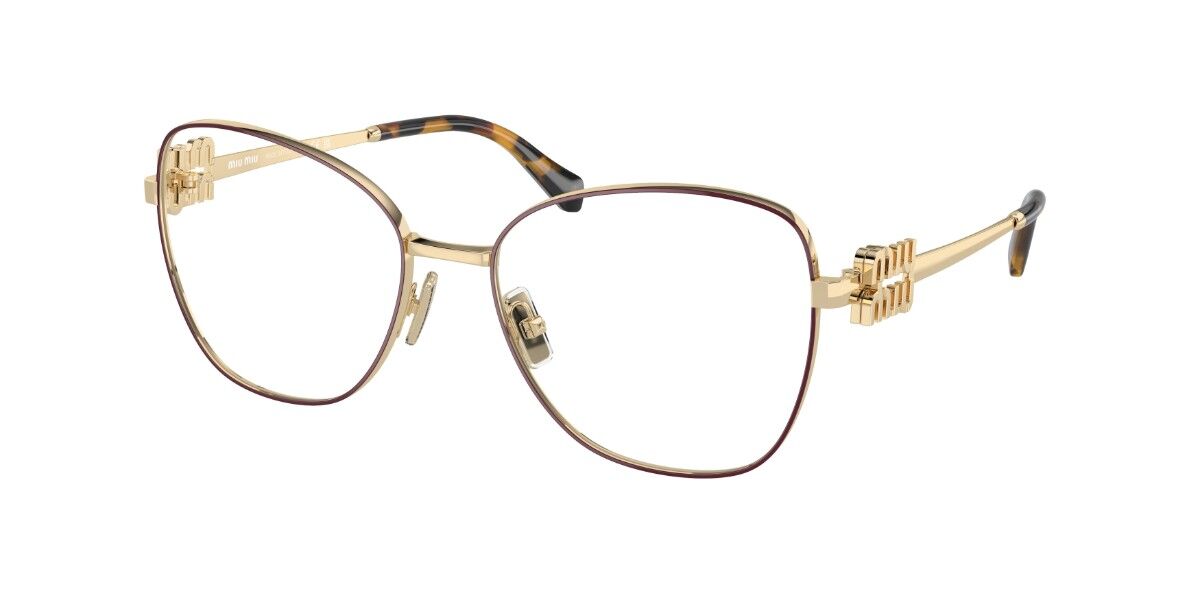 Image of Miu Miu MU50XV 09X1O1 Gafas Recetadas para Mujer Dorados ESP