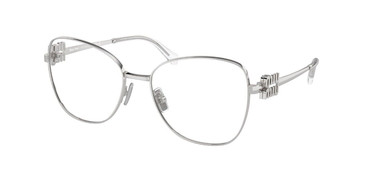 Image of Miu Miu MU50XV 1BC1O1 Gafas Recetadas para Mujer Plateadas ESP