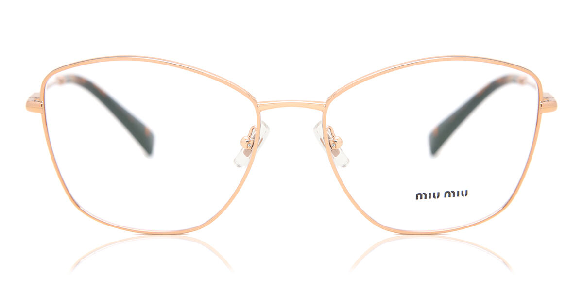 Image of Miu Miu MU52UV ZVF1O1 Óculos de Grau Rose-Dourados Feminino BRLPT