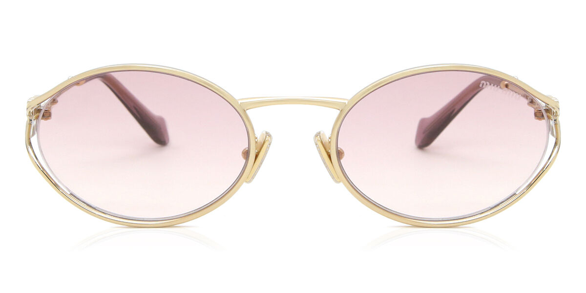 Image of Miu Miu MU52YS 5AK06S 54 Lunettes De Soleil Femme Dorées FR