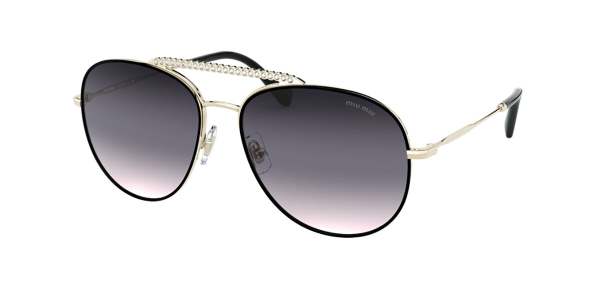 Image of Miu Miu MU53VS AAVGR0 57 Lunettes De Soleil Femme Noires FR