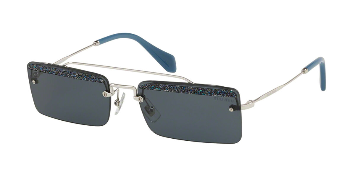 Image of Miu Miu MU59TS KJT2K1 58 Lunettes De Soleil Femme Argentées FR