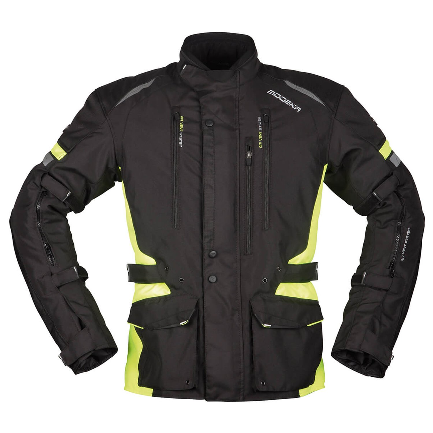 Image of Modeka Jacket Striker II Jacket Black Yellow Size XL ID 4045765162996