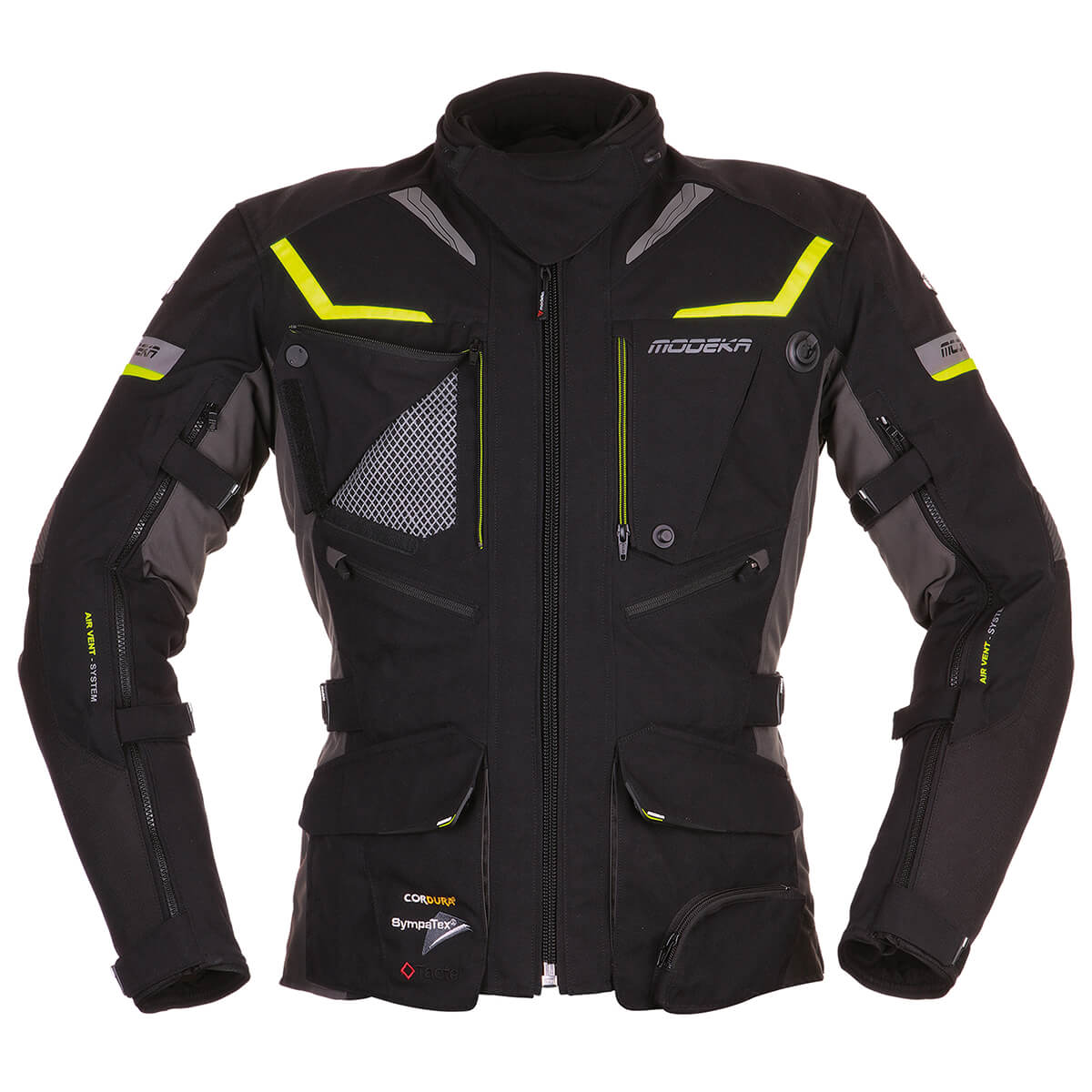 Image of Modeka Panamericana Jacket Black Yellow Size S ID 4045765134559
