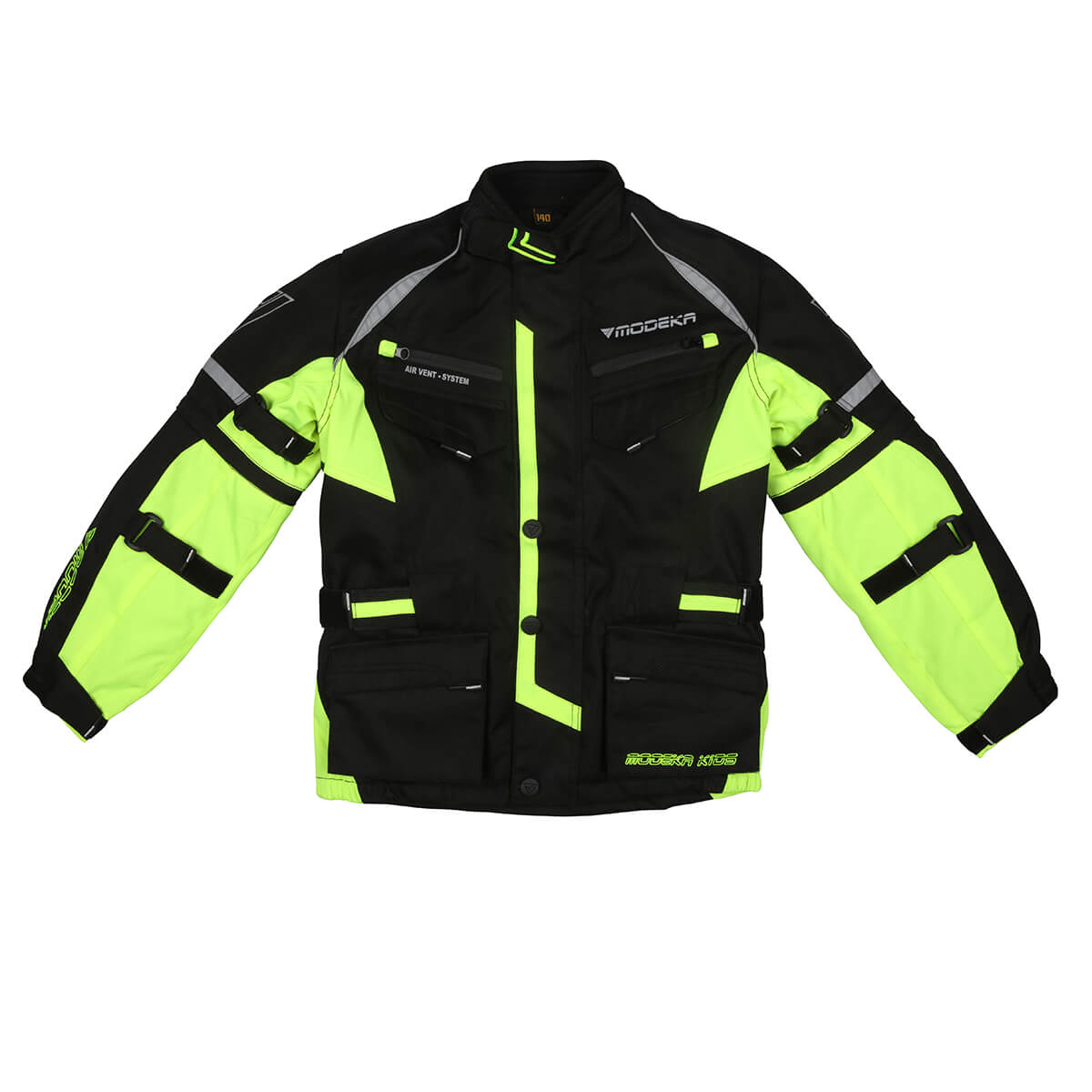 Image of Modeka Tourex II Jacket Kids Black Yellow Talla 152