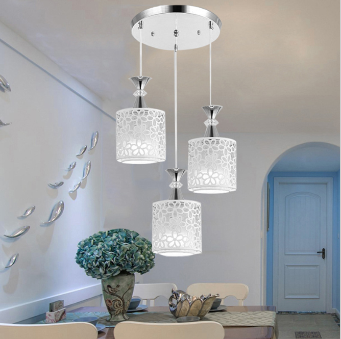 Image of Modern Flower Petal Ceiling Light LED Pendant Lamp Dining Chandelier Room Decor