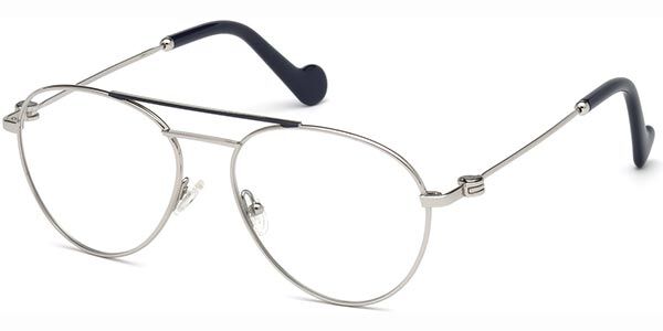 Image of Moncler ML5023 016 Óculos de Grau Prata Feminino BRLPT