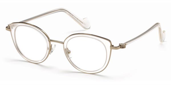 Image of Moncler ML5025 024 Óculos de Grau Brancos Feminino BRLPT