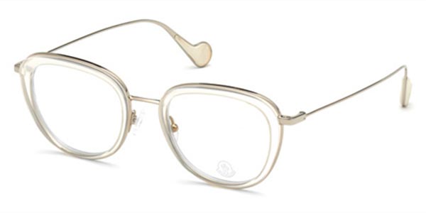 Image of Moncler ML5048 022 Óculos de Grau Brancos Feminino BRLPT