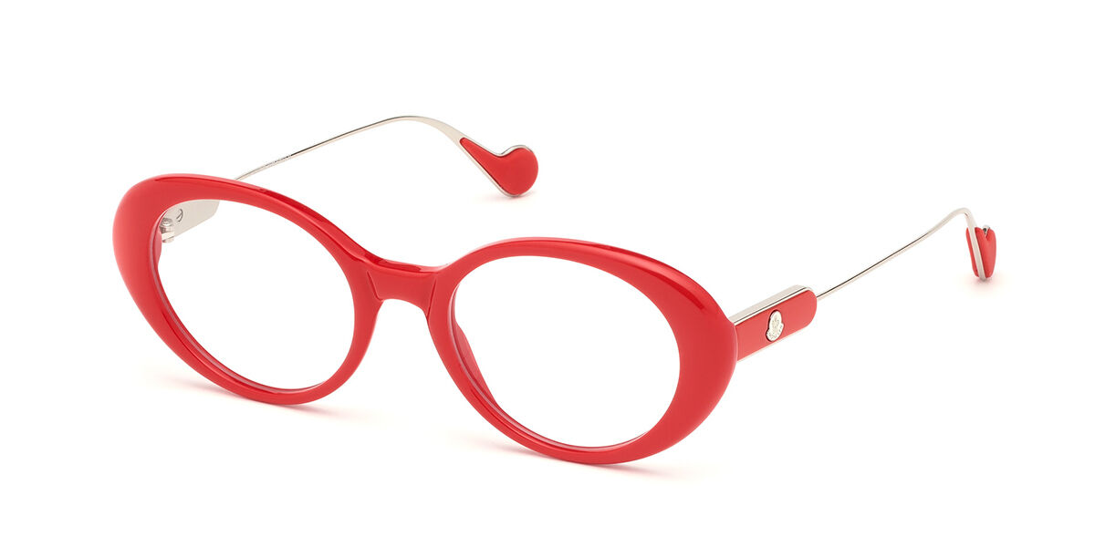 Image of Moncler ML5055 068 Óculos de Grau Vermelhos Feminino PRT