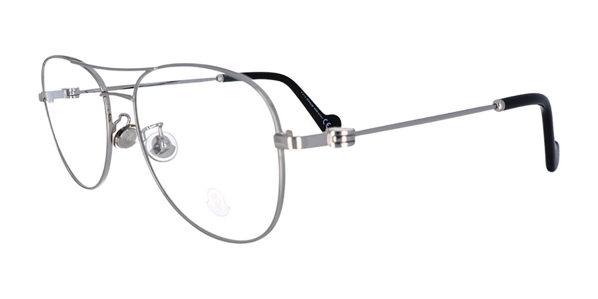 Image of Moncler ML5080D Formato Asiático 016 Óculos de Grau Prata Masculino BRLPT